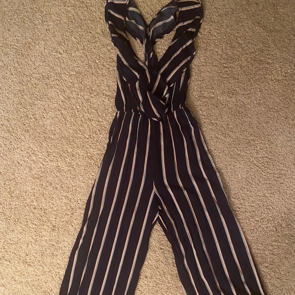 Wide leg romper